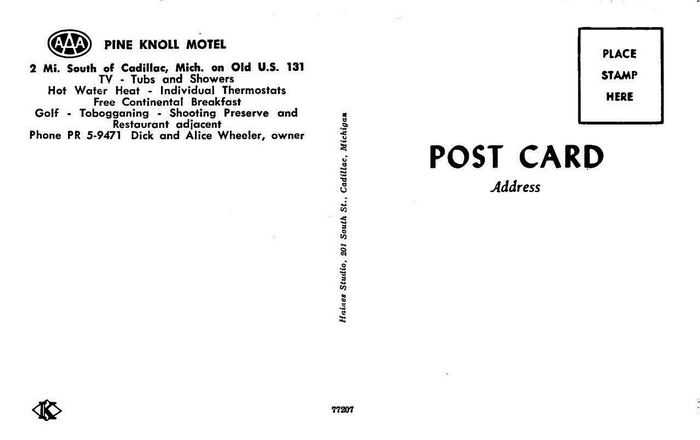 Pine Knoll Motel (Pioneer Motel, Pioneer Apartments) - Old Postcard Photo (newer photo)